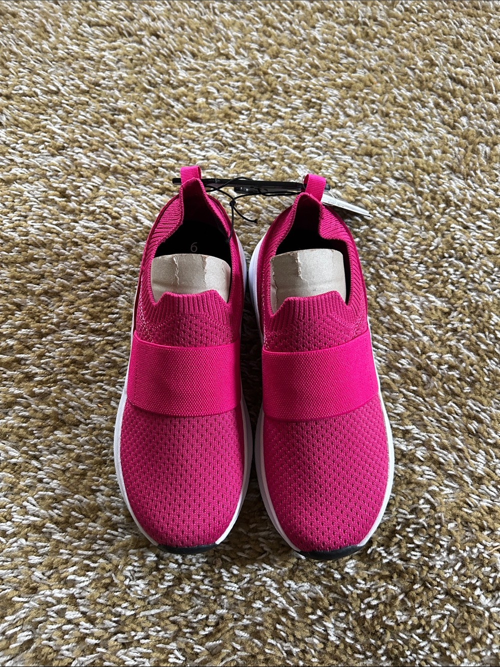 Athletic Works Slip-On Athletic Sneakers in Hot Pink